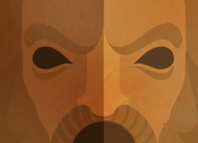 Greek mask illustration